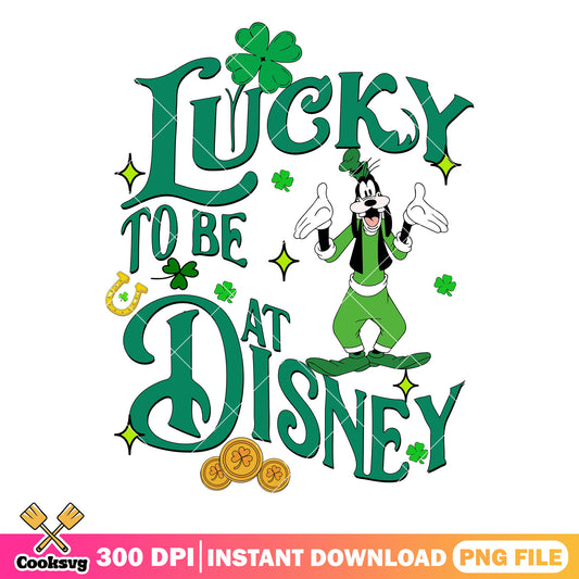Goofy lucky to be at disney png, disney st patricks day​ png