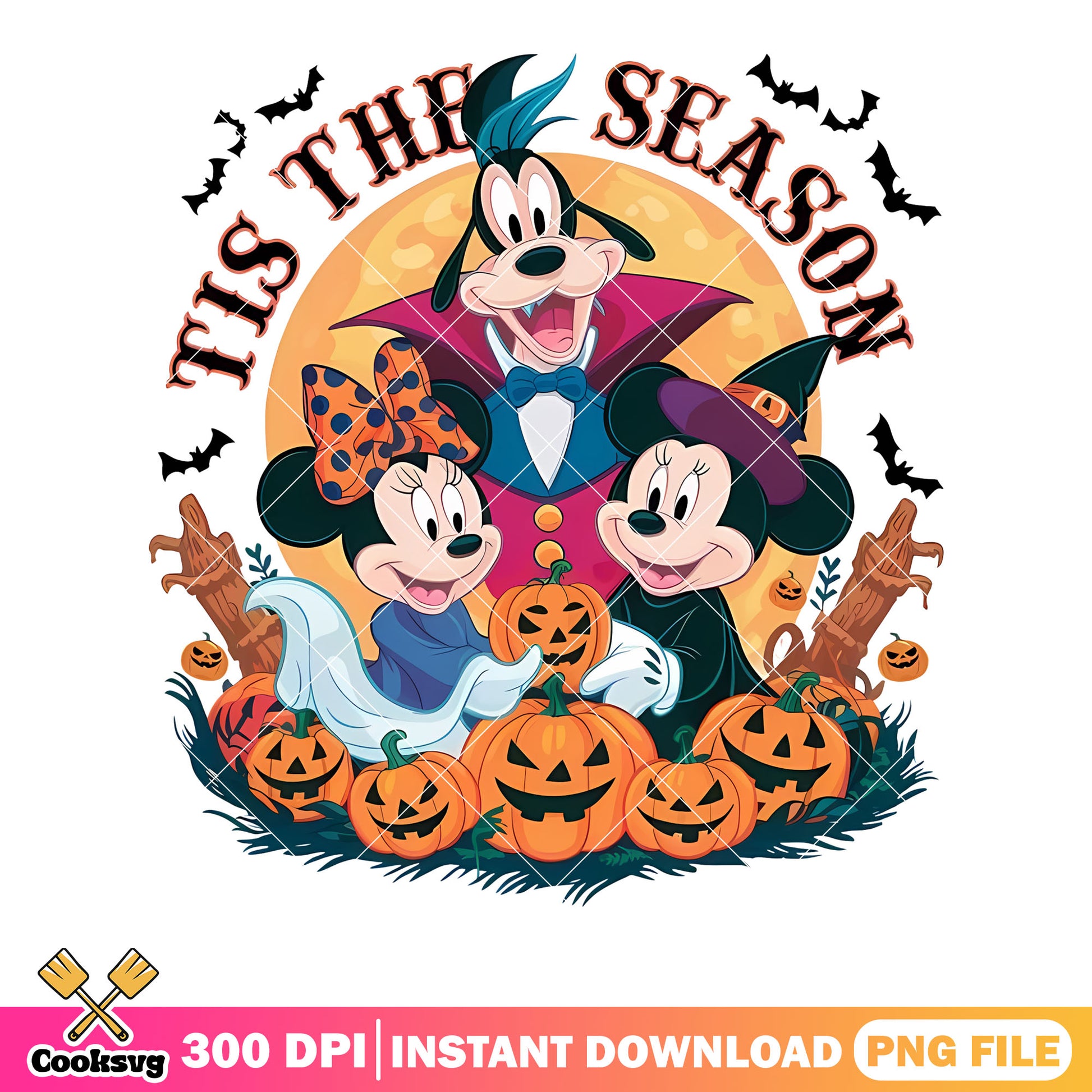 Goofy vampire png, jack o lantern png, disney character png