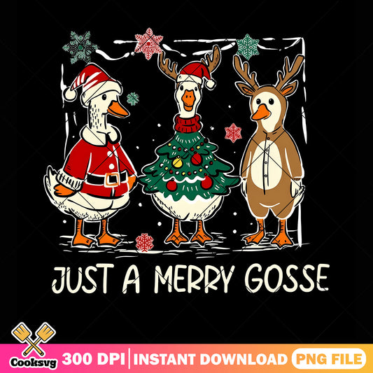 Goose christmas costume png, christmas tree png, Santa costume png