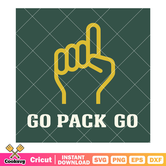 Go pack go svg, nfl football​ svg, Green Bay Packers svg