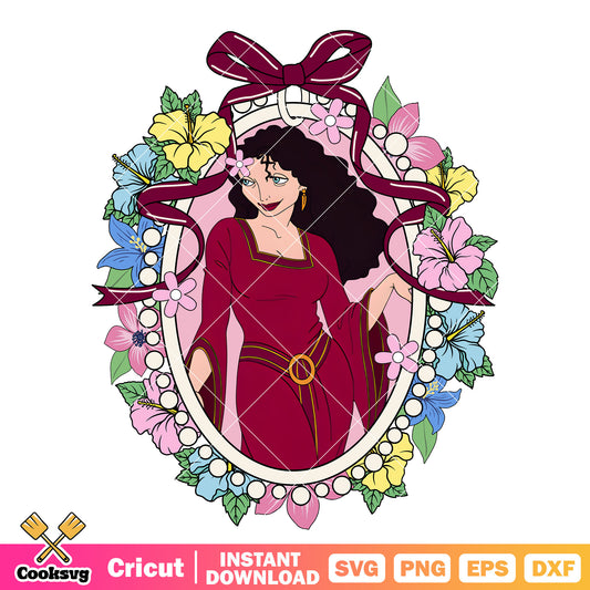Gothel Rapunzel Disney Mirror PNG, Rapunzel Mother Gothel PNG