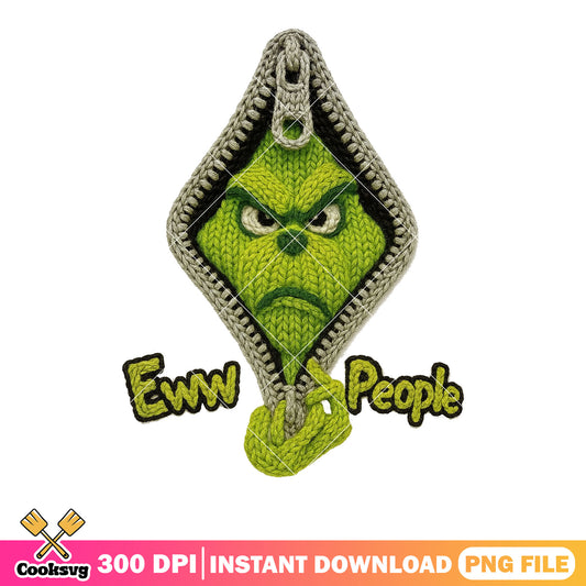 Green christmas monster png, christmas png, merry grinchmas png