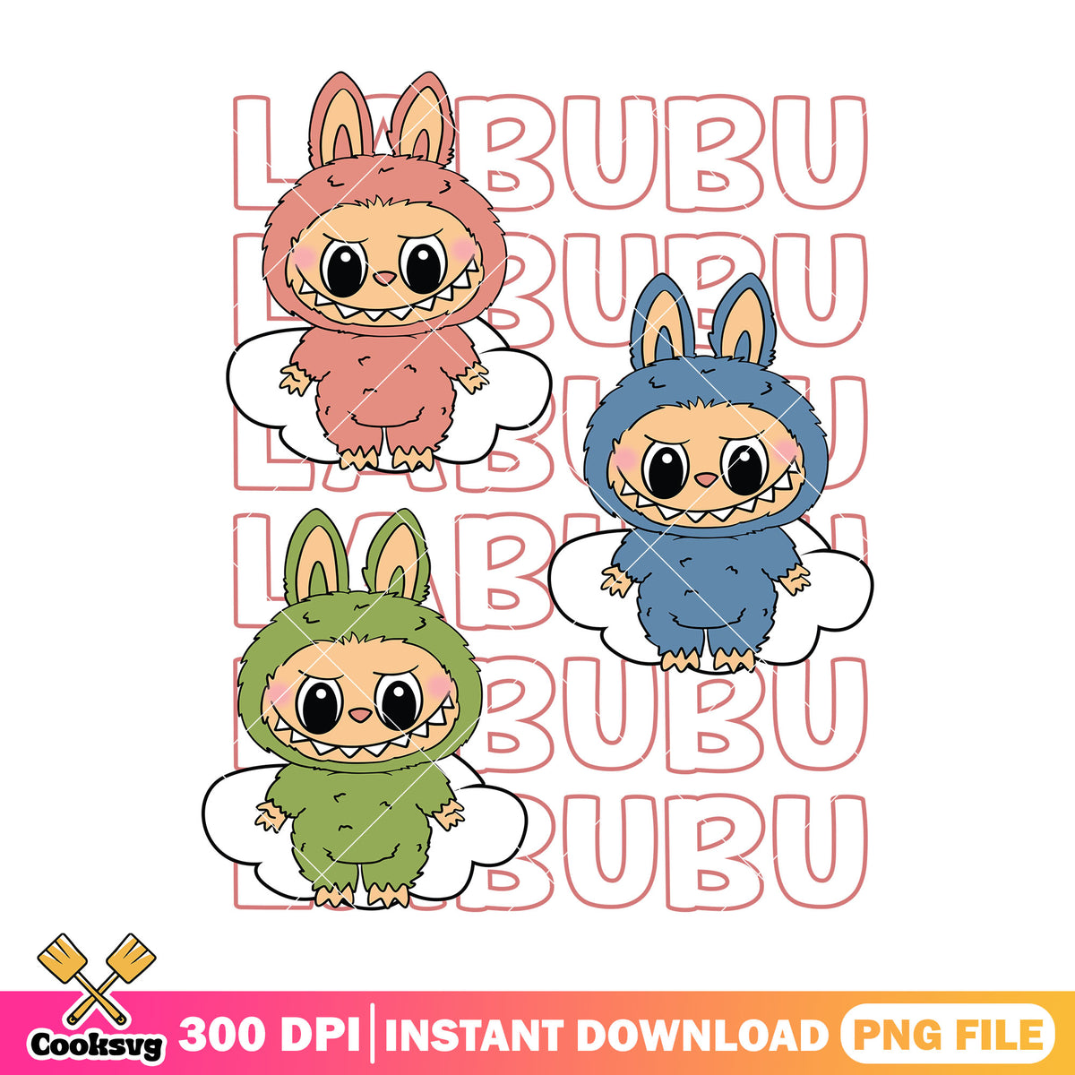 Minecraft Labubu Color Green labubu and friends design png, labubu colors png, popmart labubu ...