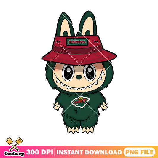Green labubu monster design png, labubu near me png, minnesota wild png