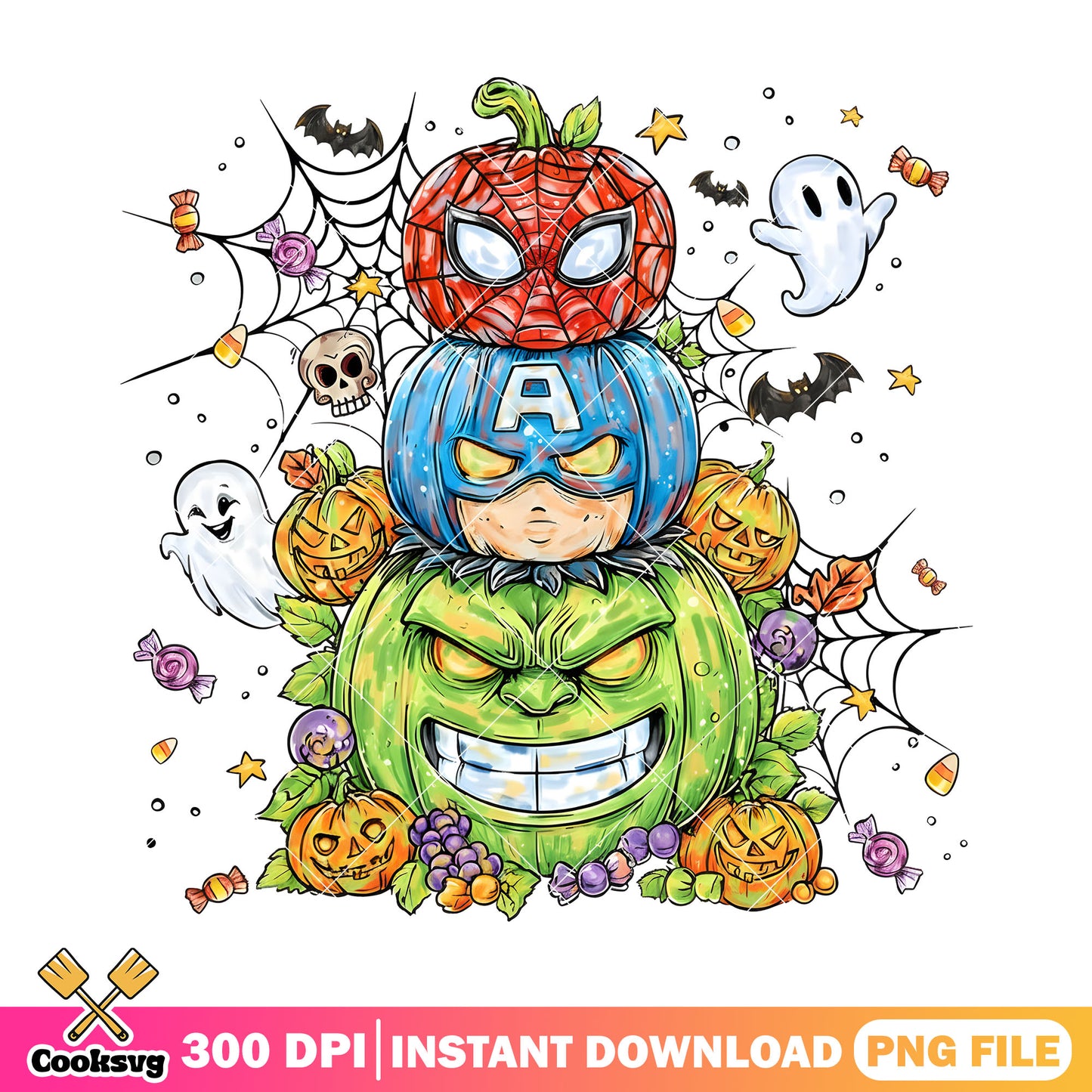Green monster pumpkin png