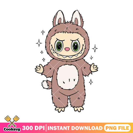 Grey labubu design png, labubu​ monster png, labuubuu ​png