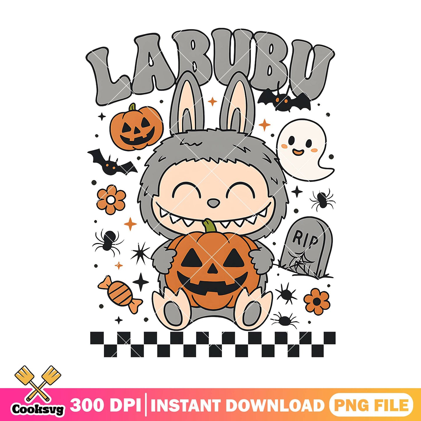 Grey labubu design png, labubu pumpkin png, when is halloween png