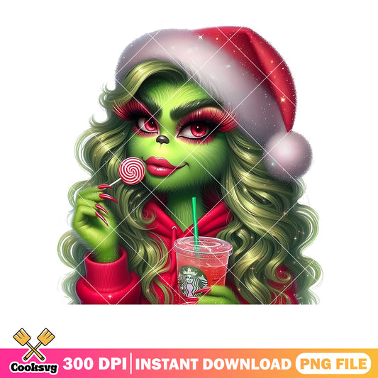 Grinch 3d girl christmas png