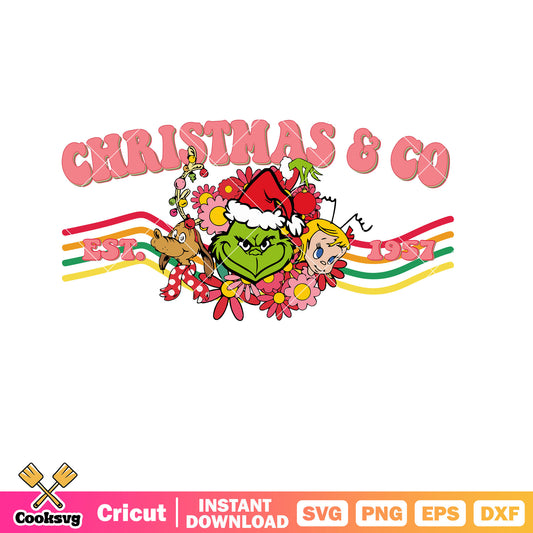 Grinch Christmas And Co Est 1957 svg, grinchmas svg, the grinch svg