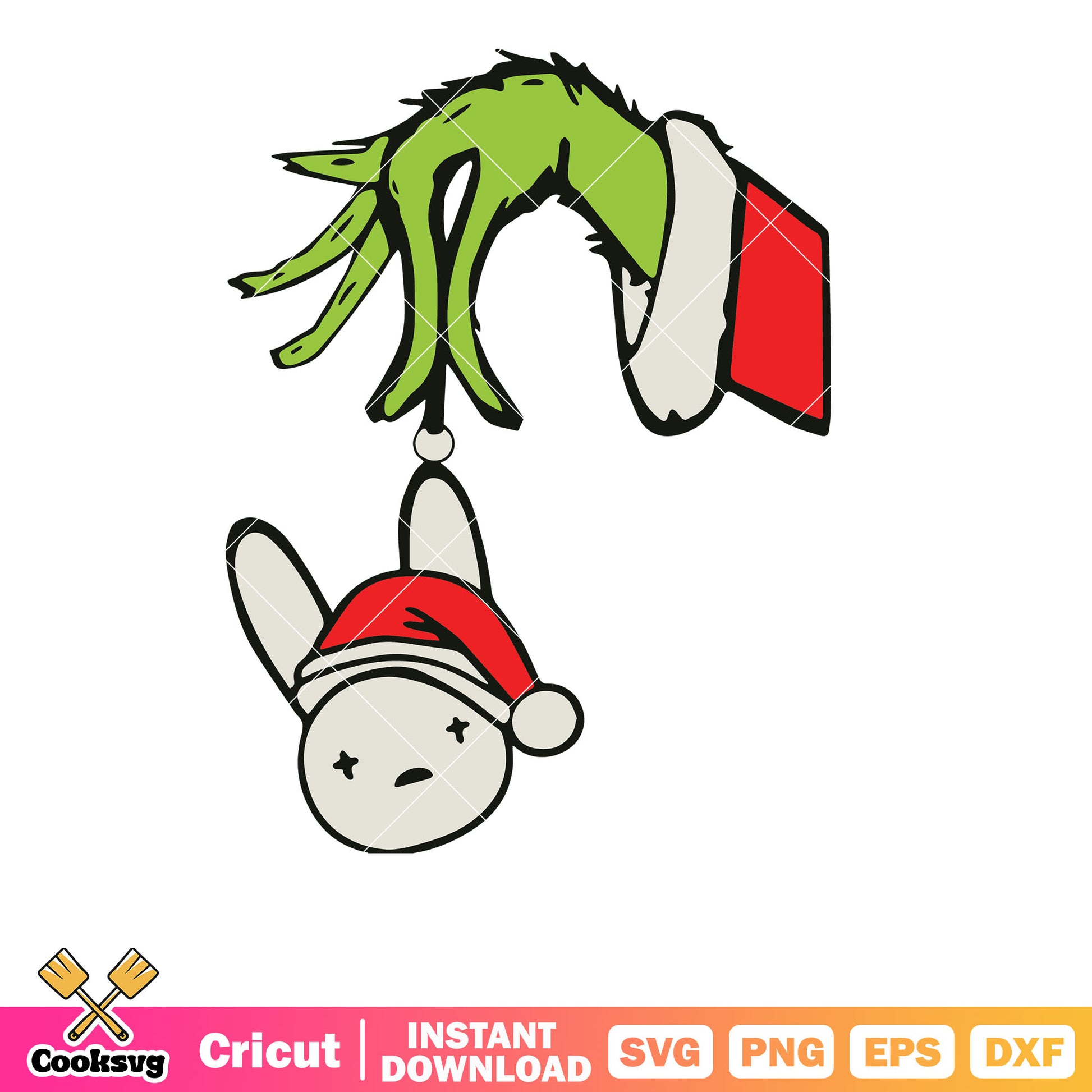 Grinch Hand Bad Bunny Christmas svg, bad bunny​ svg, grinch hand svg