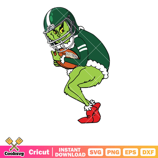 Grinch Hit Em Low Hit Em High svg, nfl football svg, the grinch svg