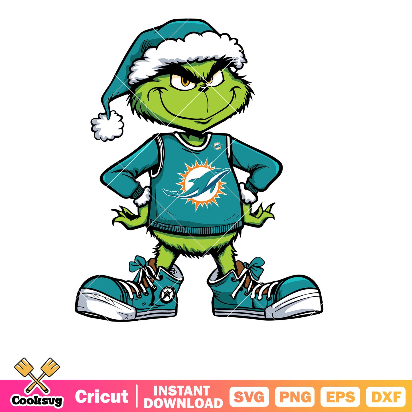 Grinch Miami Dolphins Football svg, miami dolphin fan​ svg, the grinch svg