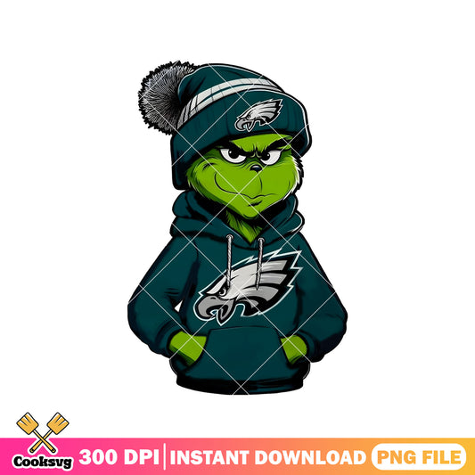 Grinch Philadelphia Eagles Christmas png, Philadelphia Eagles png, the grinch png