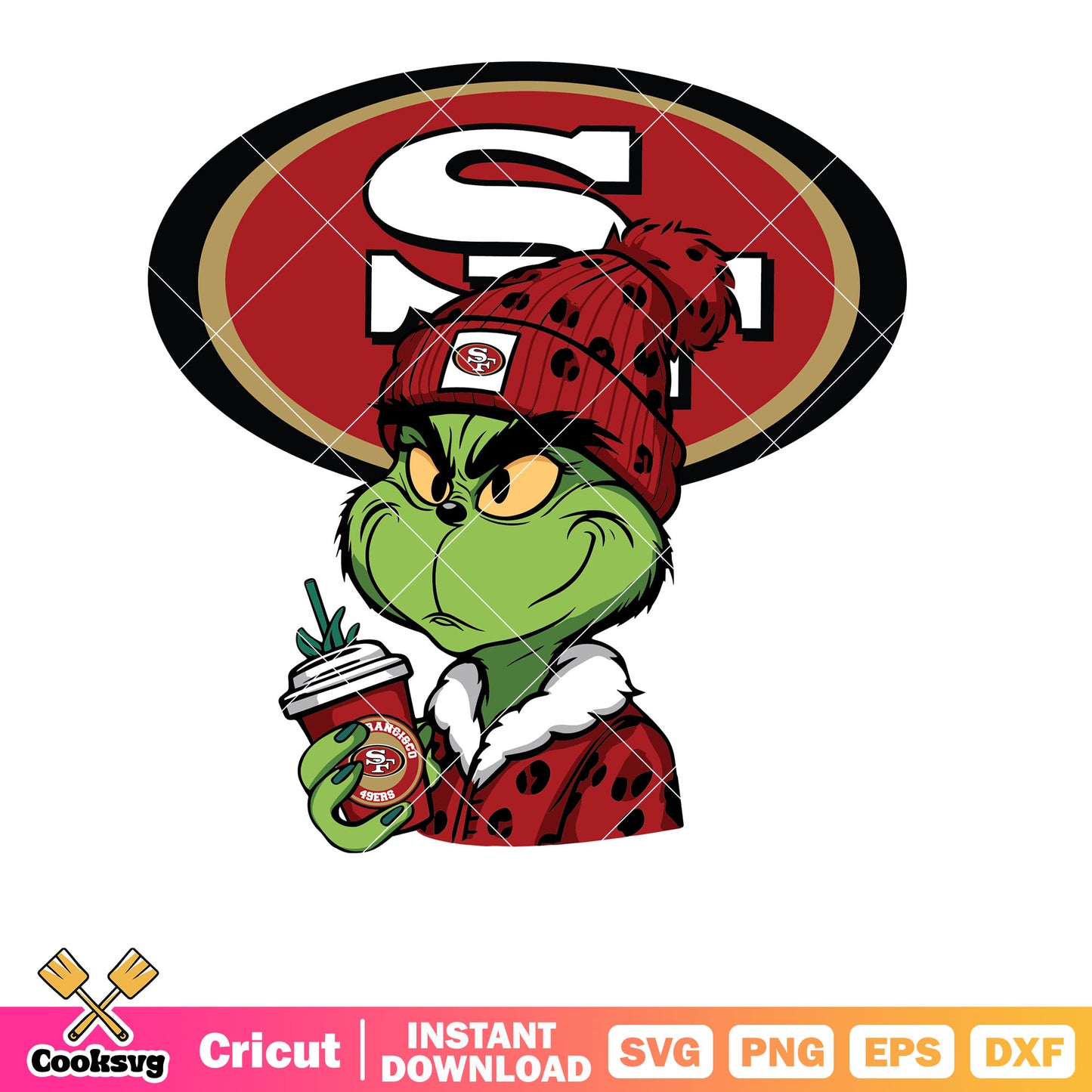 Grinch San Francisco 49ers svg design, san francisco 49ers svg