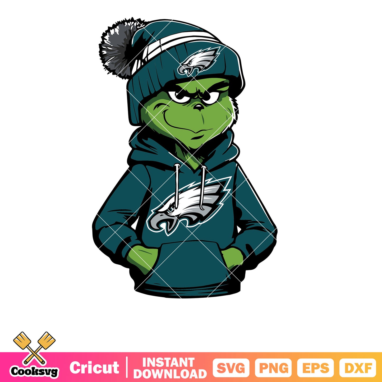 Grinch Wear Philadelphia Eagles Logo svg, philadelphia eagles logo svg, the grinch svg