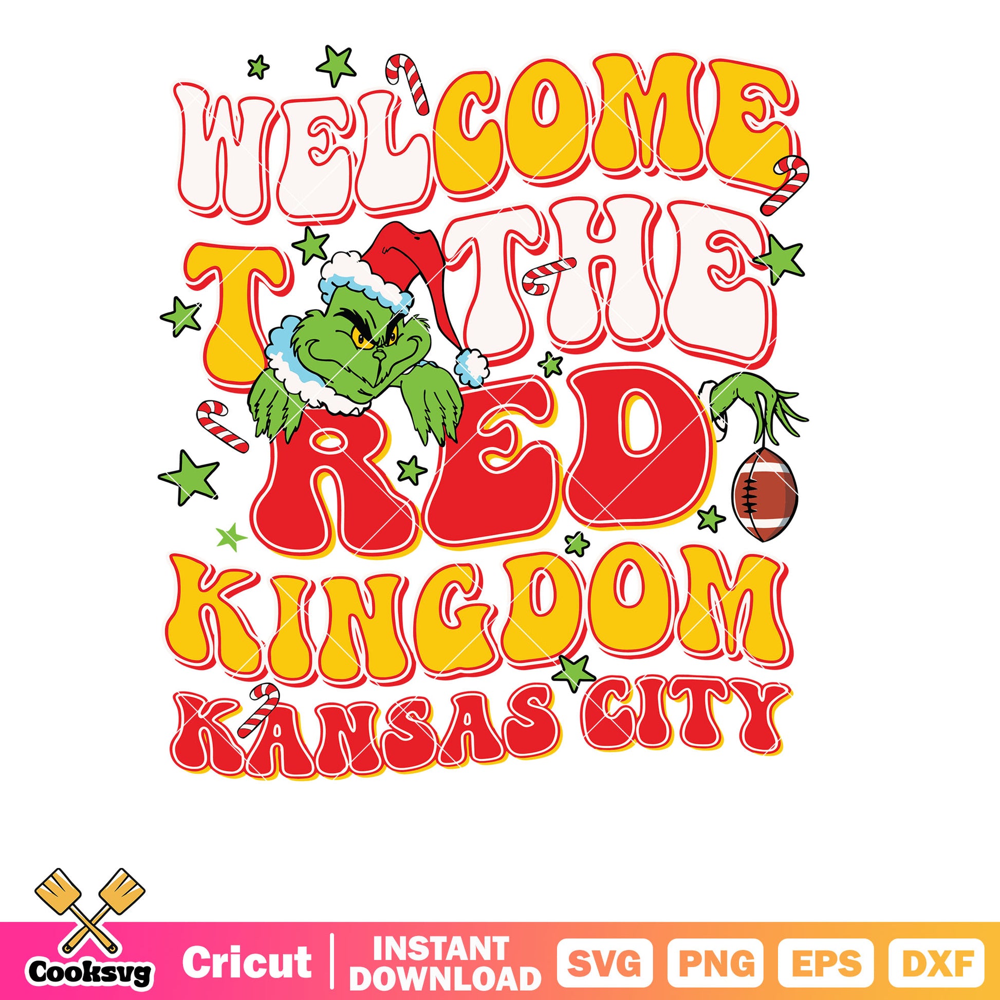 Grinch Welcome To The Red Kingdom Kansas City Svg, grinch quotes svg