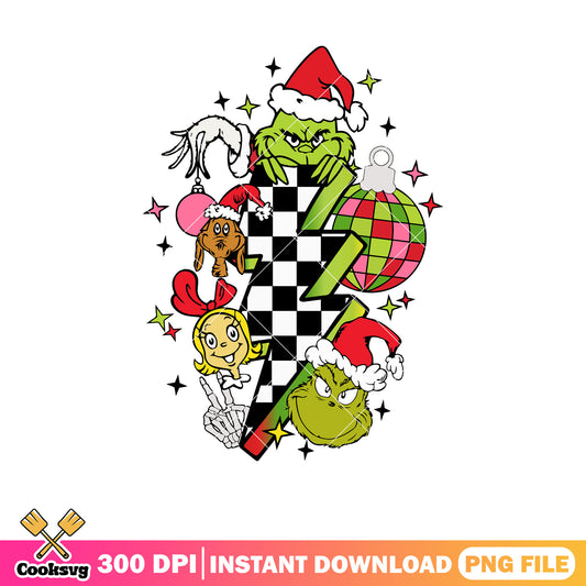 Grinch his friends christmas vibes png