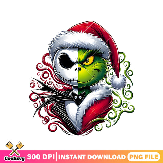 Grinch and jack two side png