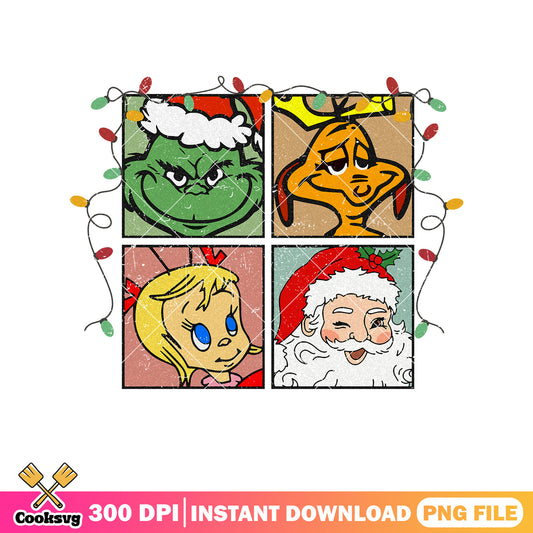 Grinch and santa merry christmas png