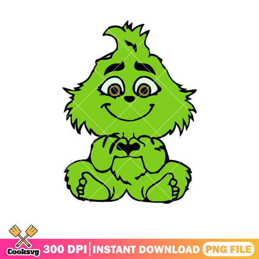 Grinch baby green christmas love png