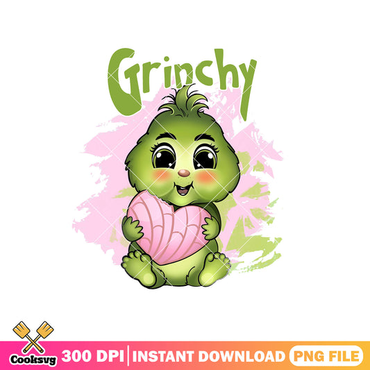 Grinch baby pink love christmas png