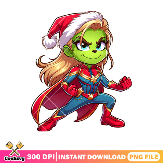 Grinch captain marvel christmas png