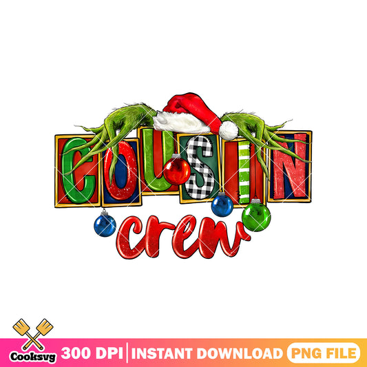 Grinch christmas cousin crew png, grinch christmas png, cousin crew​ png