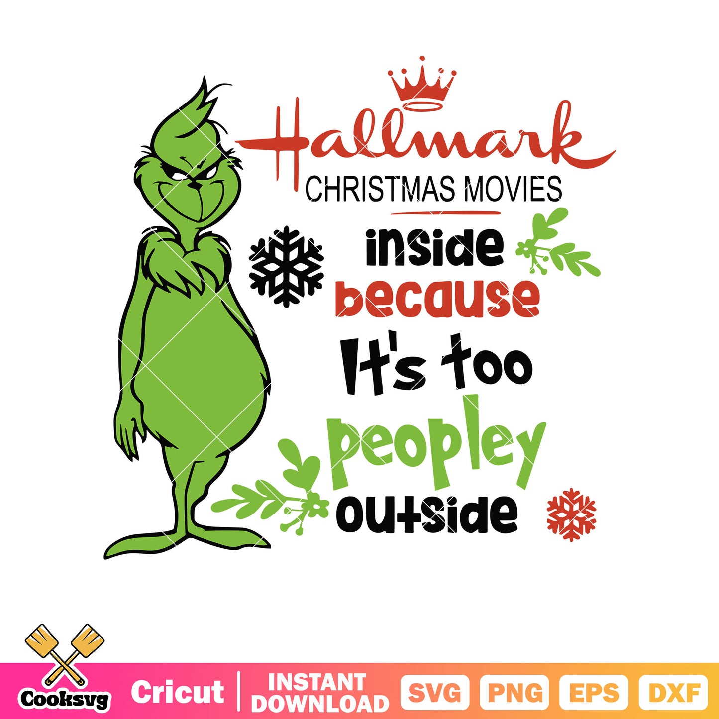 Grinch christmas hallmark svg