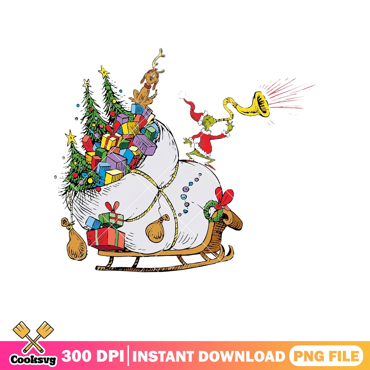 Grinch christmas santa claus png, grinch and santa​ png