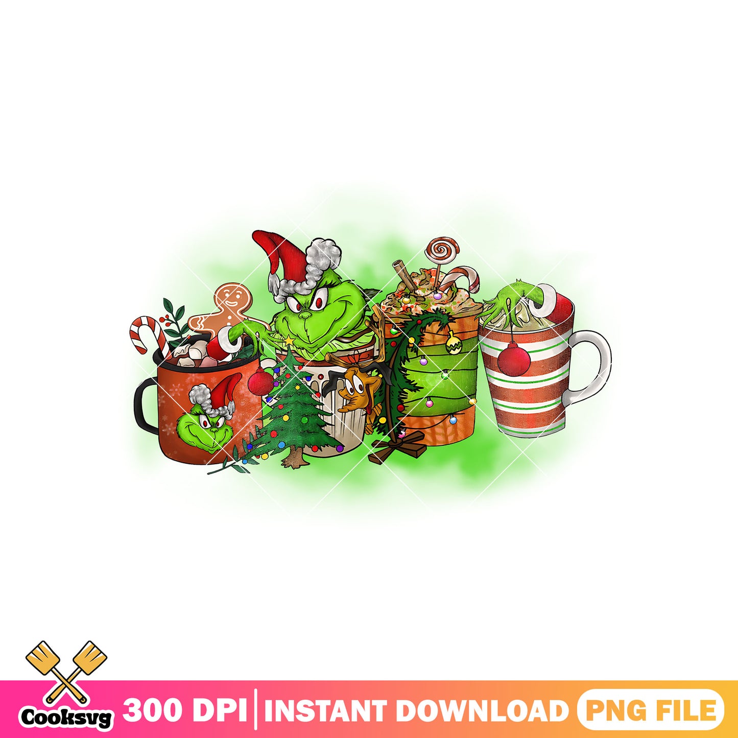 Grinch coffee chritmas cup png, christmas coffee png, grinch coffee png