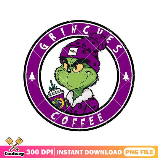 Grinches coffee purple vibes png, grinch coffee png, grinch vibe png