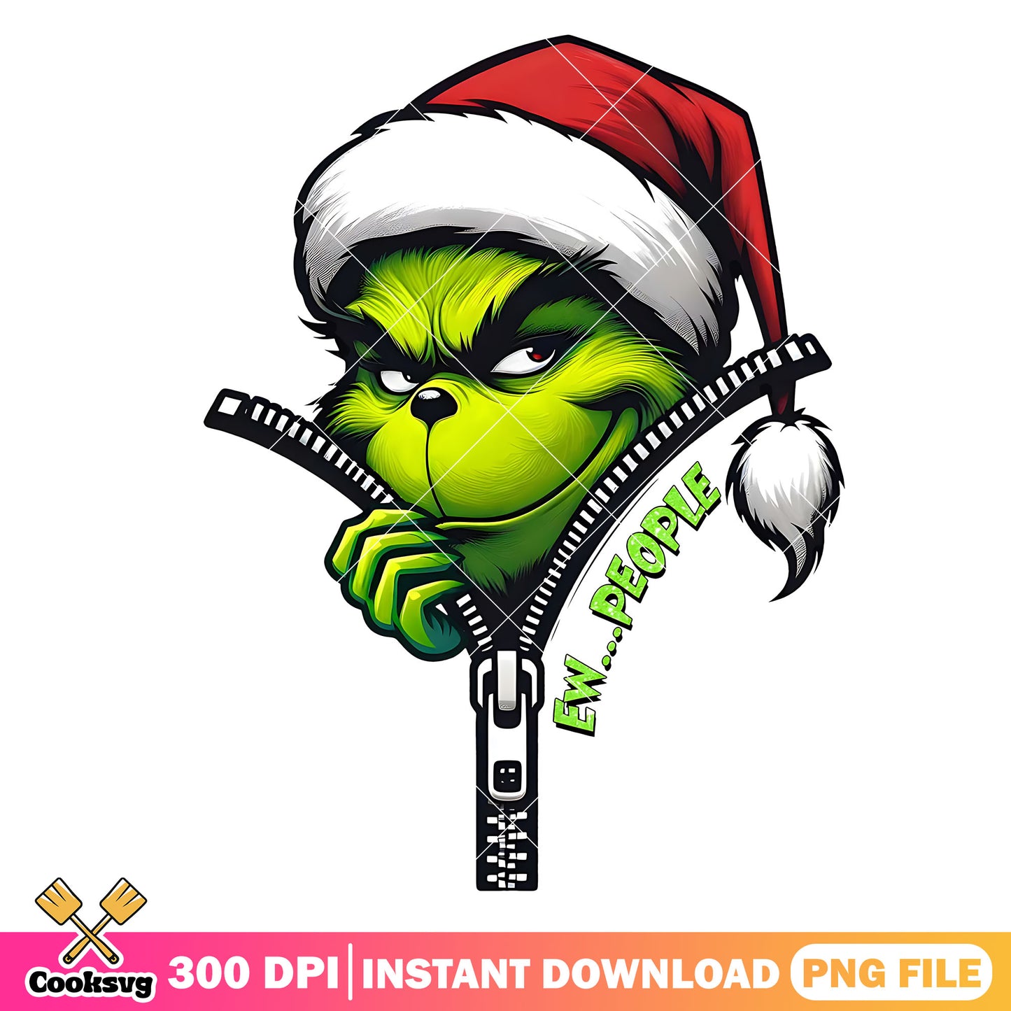 Grinch ew people zipped png, grinch ew people png, christmas grinch png