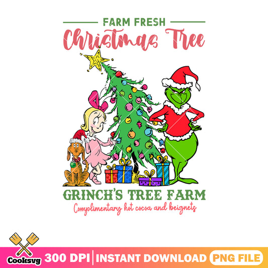 Grinch farm fresh christmas tree png