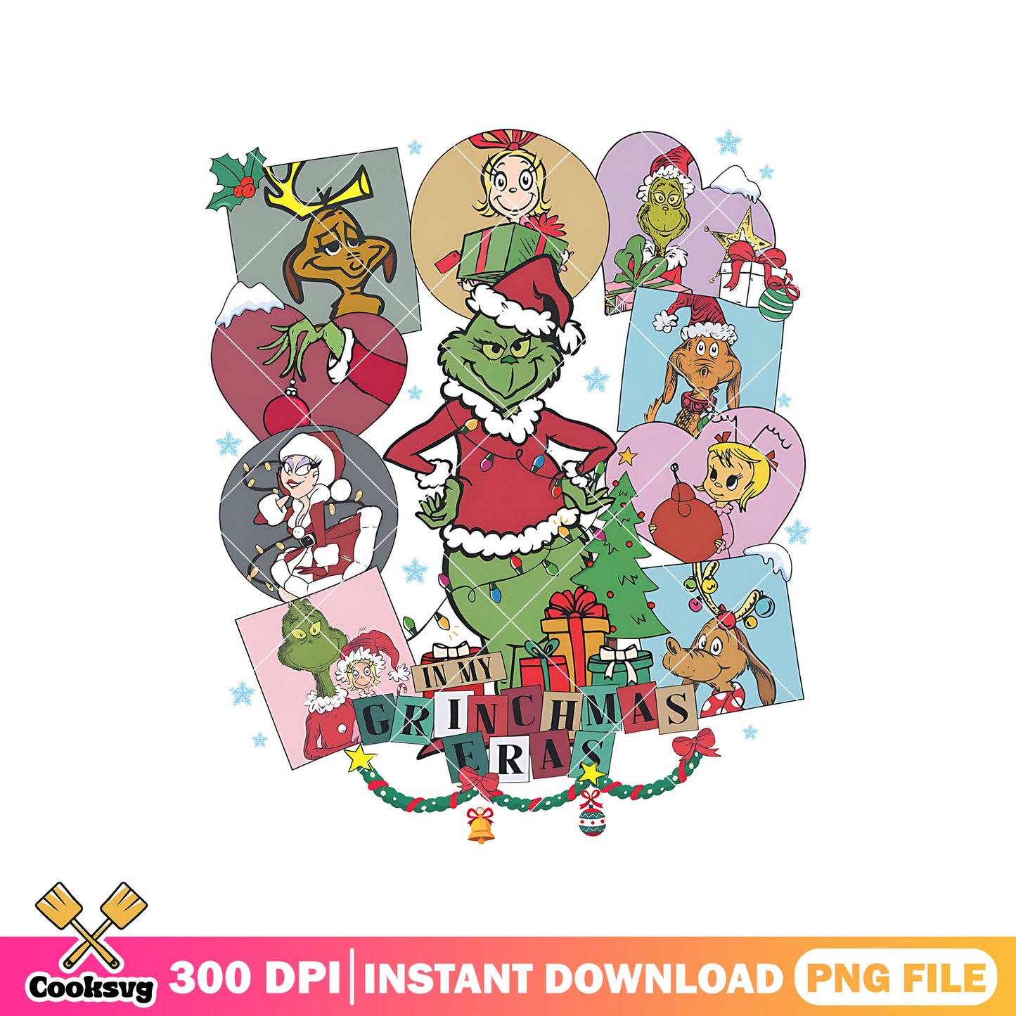 Grinch friends christmas moment png, merry grinchmas png