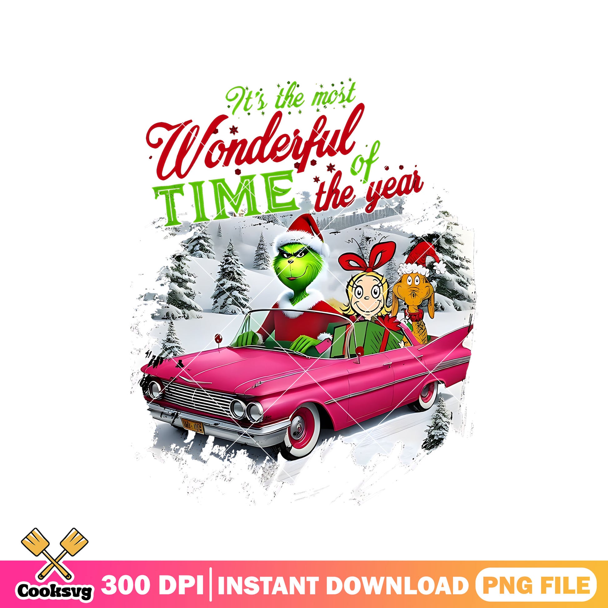 Grinch friends in car christmas png, grinch car​ png, grinch friends​ png