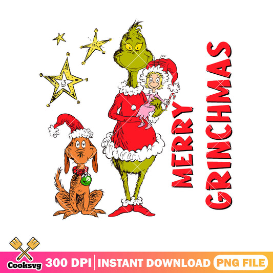 Grinch friends red merry christmas png