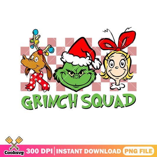 Grinch friends squad christmas png
