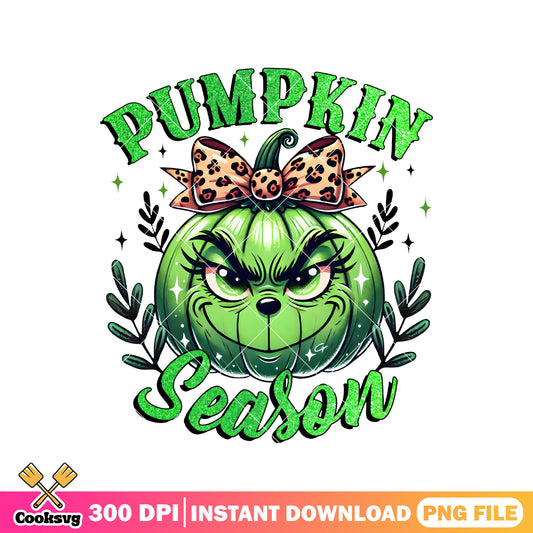 Grinch girl pumpkin spooky season png, the grinch pumpkin​ png