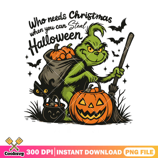 Grinch green monster png