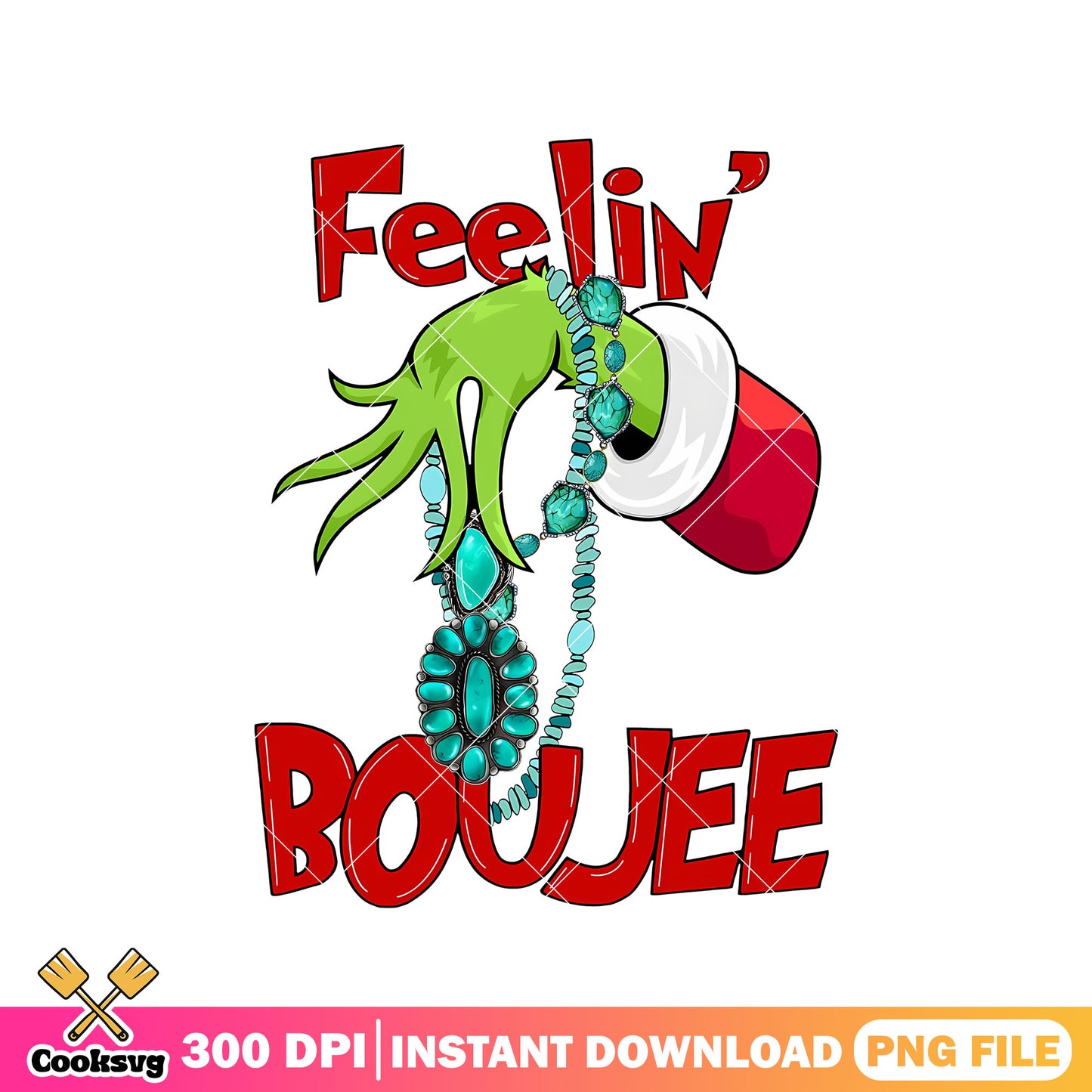 Grinch hand feeling boujee png, grinch hand png, the grinch png