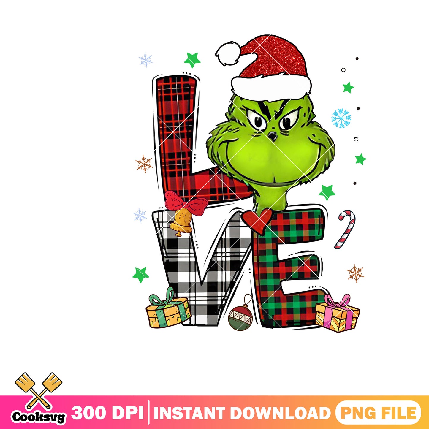 Grinch head christmas love png design, grinch head png, love grinch png