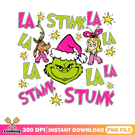 Grinch head pink christmas hat png