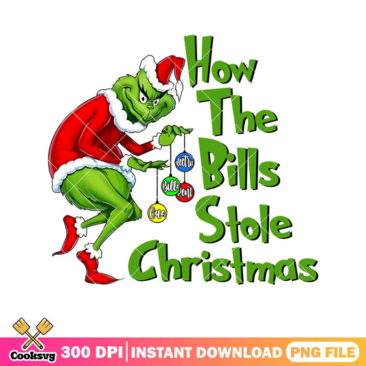 Grinch how the bills stole christmas png