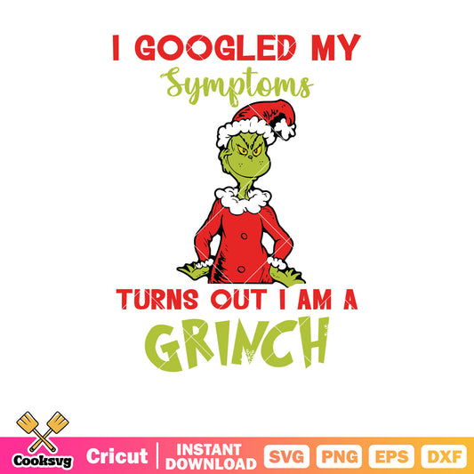 Grinch i google my symptoms svg