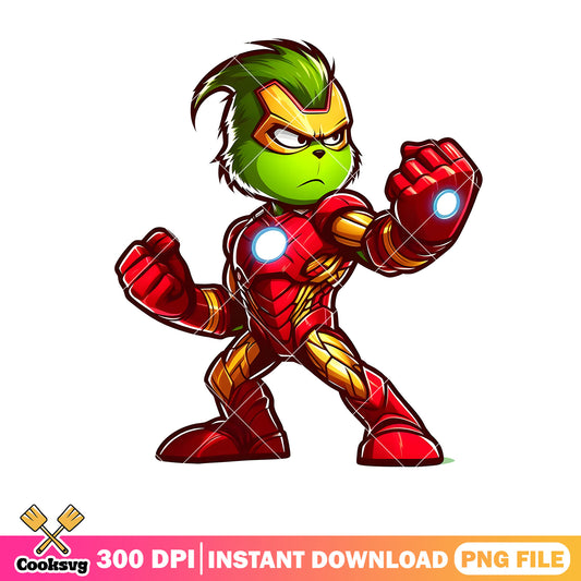 Grinch iron man christmas png