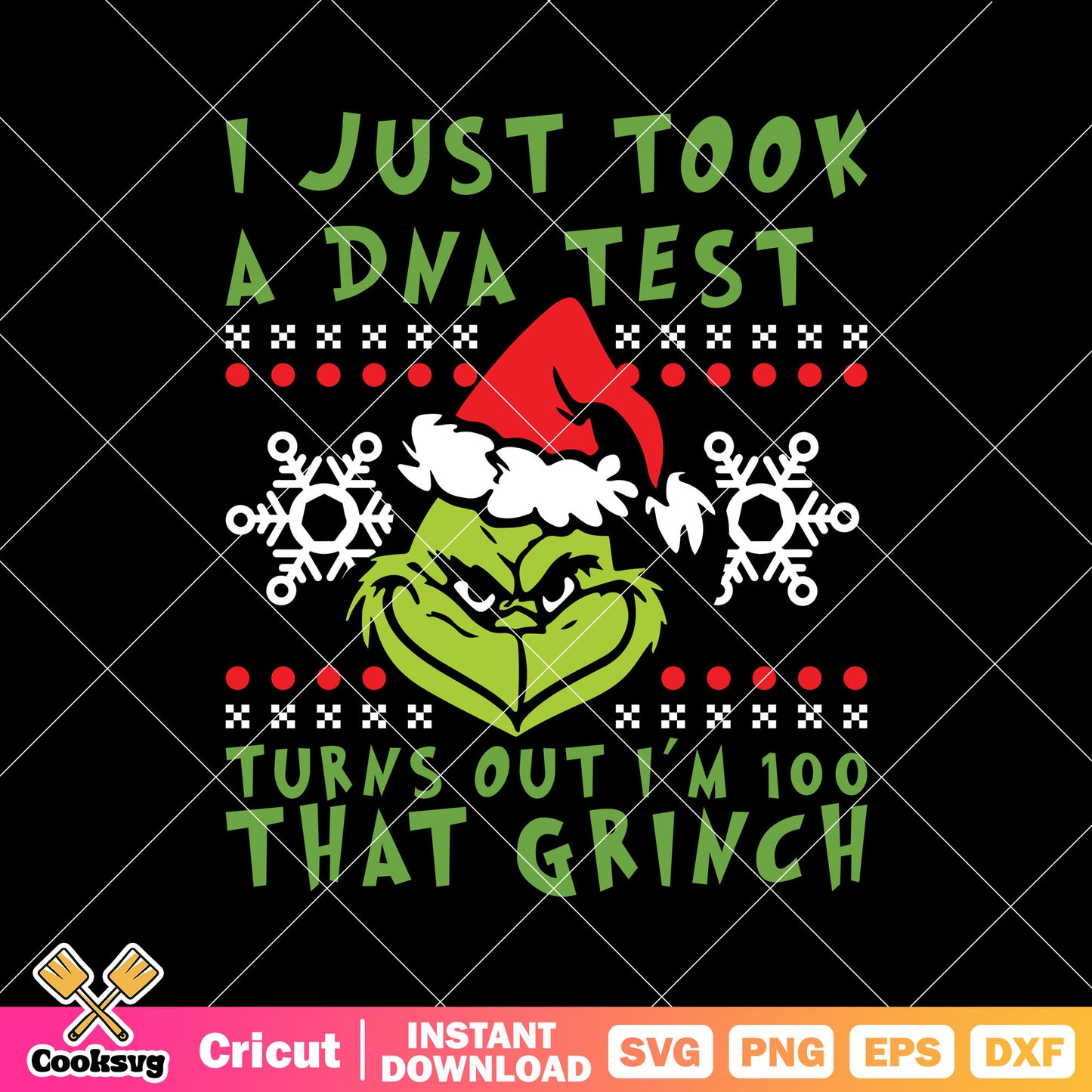 Grinch just took a dna test svg, grinch head svg, grinch quotes svg