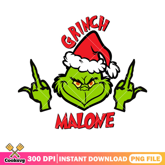 Grinch malone santa claus png, santa hat png, merry christmas png