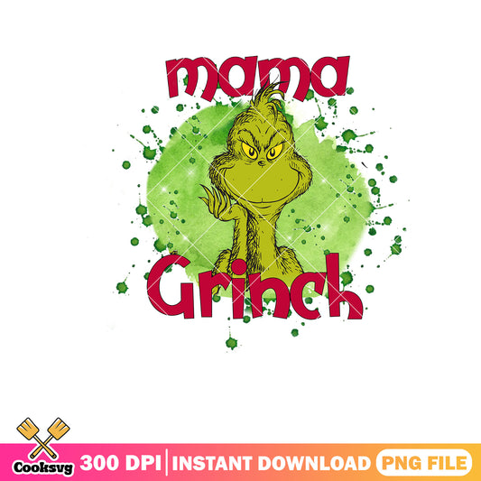 Grinch mama christmas png design, grinch christmas png, grinch mama png
