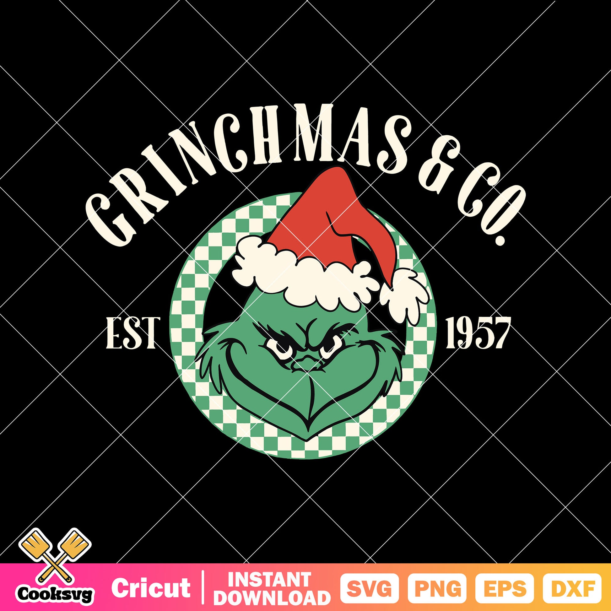 Grinchmas And Co Funny Grinch Face svg, christmas co​ svg, grinch face svg