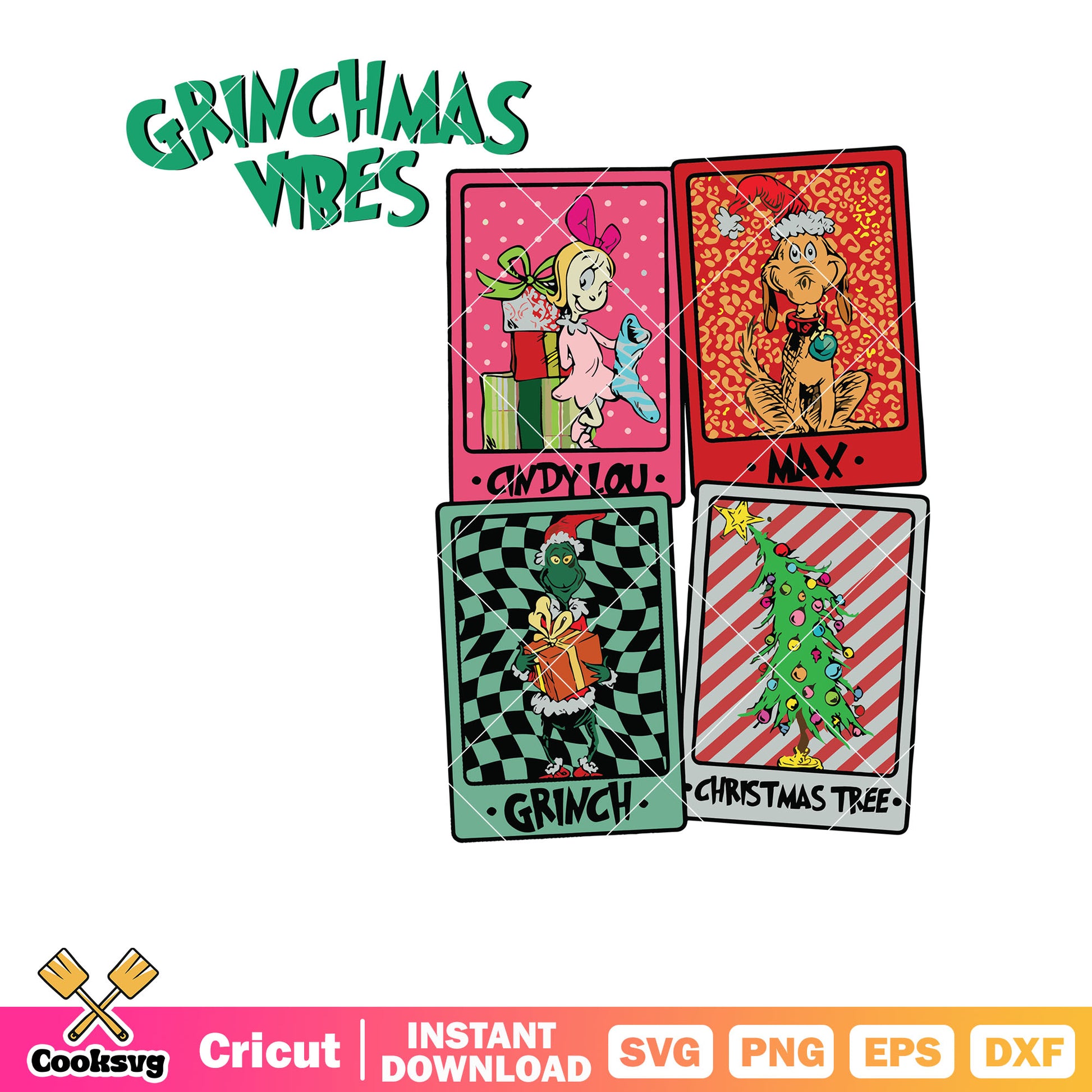 Grinchmas Vibes Grinch Cindy Lou Who And Max svg, grinchmas svg, christmas vibes svg